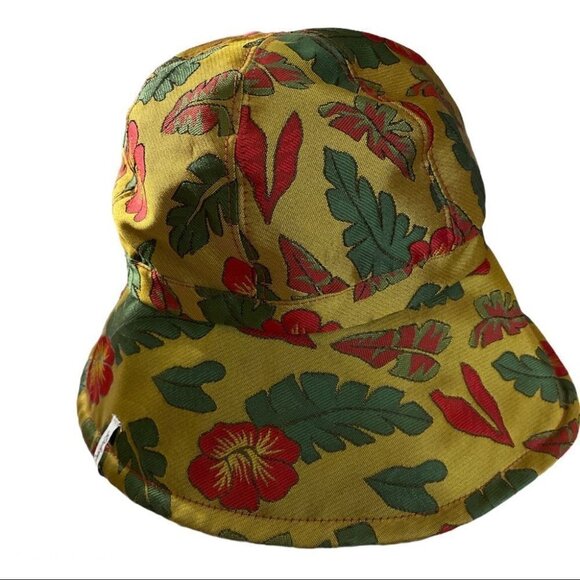 * Marzi Italy Handmade Leaf Print Brimmed Hat main image 7